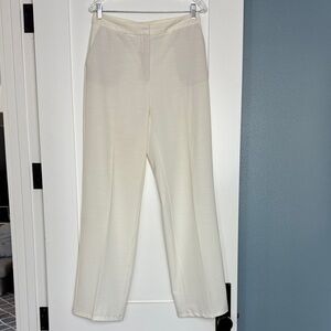 Zara Cream Wide-Leg Trousers